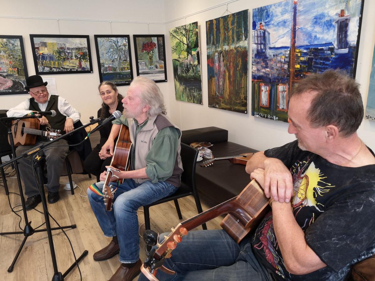 Call The Musician workshop on music and healing at Newry City Library (Photo: Clive Price)