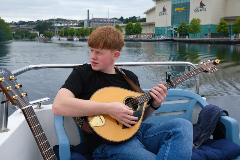 Piaras Ó Lorcáin on the Trad Cruise at Iúr Cinn Fleadh
